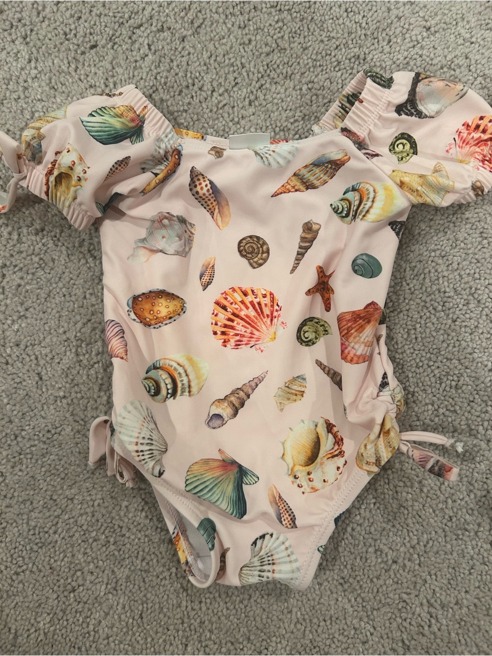 Edgehill Collection Pink Seashell Print One-Piece Swimsuit